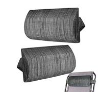 Coussin Repose Tete, Oreiller de Chaise Longue, Appuie Tête Fauteuil Salon, Oreiller Jardin avec Bande Elastique Réglable Chaises Pliantes D'extérieur, Coussin Soutien La Nuque, 37 X 17 CM