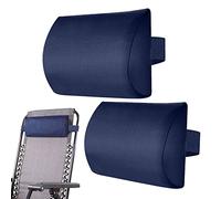Coussin Repose Tete, Oreiller de Chaise Longue, Appuie Tête Fauteuil Salon, Oreiller Jardin avec Bande Elastique Réglable Chaises Pliantes D'extérieur, Coussin Soutien La Nuque, 37 X 17 CM