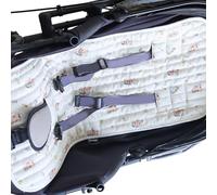 Coussin réversible double face pour poussette - Design 9 trous de ceinture - Lavable - Pour nourrissons et tout-petits - Accessoire de poussette