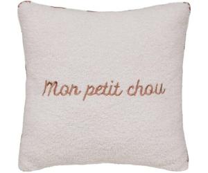 Coussin réversible Jaiko bouclette et rayures 40 x 40 cm