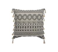 - Coussin Rituality carré déhoussable - 60x60cm - Noir et Blanc - Rituality