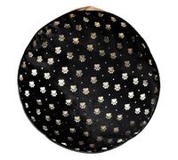 Coussin Rond Ø60cm pour Animaux Tissu Noir Motifs Dorés