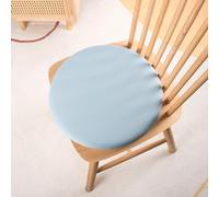 Coussin Rond Antidérapant en Mousse à Mémoire de Forme de 40,6 cm pour Tabouret de Cuisine Salle à Manger avec Housse Amovible Et Dossier en Caoutchouc pour La Maison Et Le Bureau Bleu