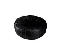 Love Story, Coussin Rond Apaisant D55 x 25 cm Paillettes Noir avec Paillettes Argentées