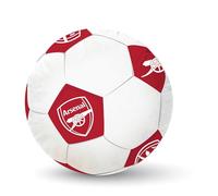 Coussin Rond de Ballon de Football sous Licence Officielle Arsenal FC, Coussin Blanc Ultra Doux avec Blason de Football, Parfait pour n'importe Quelle Chambre, sur Le canapé 25 x 25 cm