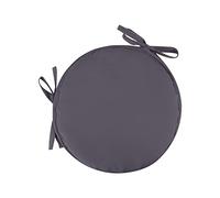 Coussin rond de chaise de jardin pour extérieur, tabouret, bistrot, terrasse, salle à manger, siège de voiture pour adulte (gris foncé, 30 x 30 cm)