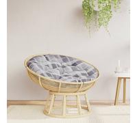 Coussin Rond Décoration Jardin Terrasse Gris Ø 60 x11 cm Tissu Oxford vidaXL