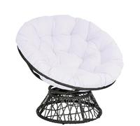 Coussin Rond d'extérieur 50 cm pour Chaise de Patio, en Polyester Doux, imperméable et antitache, Garni de Coton PP épais. Indéformable.