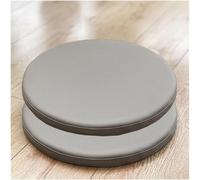 Coussin Rond en Cuir, Lot de 1/2/4 Coussins D'assise en Mousse à Mémoire De Forme, Coussins Ronds pour Tabouret Haut Rond, Salle à Manger, Salon, Light Grey, 45 * 45CM(Set of 2)