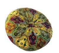 Coussin rond en forme de citrouille, 40x40cm, oreiller méditation for siège, canapé doux for décoration sol la maison Coussin rond de méditation(Type4)