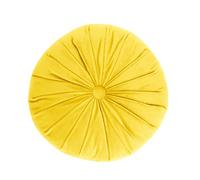 Coussin rond en forme de citrouille de 40 cm pour salon, canapé, lit, chaise, voiture, décoration d'intérieur, tapis de prière - Couleur jaune confortable et élégant
