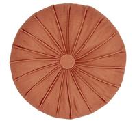 Linnea Coussin Rond en Polyester 40x40 cm Collection Inaya Rouge Ocre