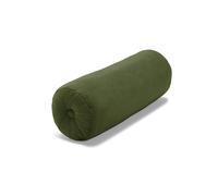 Coussin Rond en Velours Recyclé Vert Foncé