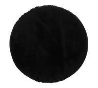 Coussin Rond Épais en Peluche Noir, Antidérapant, pour Chaise | Galette Ronde pour Chaise, Usage Maison et Bureau, Style Classique Élégant, Format 30cm
