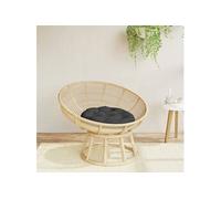 vidaXL Coussin rond noir Ø 60 x11 cm tissu oxford 361947