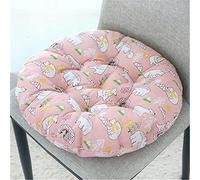 Coussin Rond Lin imprimé épais Multi-usages Sol Jardin Bureau,Ours Blanc,45 cm