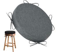 Coussin rond mémoire de forme avec liens épais chaise | Coussin rond mémoire de forme avec liens, épais soutien pour salle à manger cuisine bureau, Housse lavable amovible