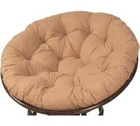 Coussin rond Papasan de 40 à 160 cm d'épaisseur, coussin d'assise confortable for fauteuils suspendus, balancelles, bascule et meubles en osier, l'intérieur comme l'extérieur(Khaki,140x140cm)