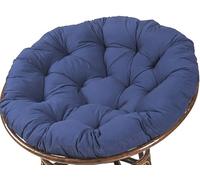 Coussin rond Papasan de 40 à 160 cm d'épaisseur, coussin d'assise confortable for fauteuils suspendus, balancelles, bascule et meubles en osier, l'intérieur comme l'extérieur(Navy,120x120cm)