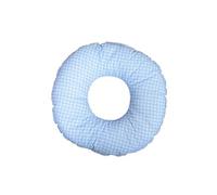 Coussin Rond Post Natal Bleu Carreaux