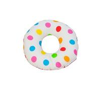 Coussin rond post natal boules de printemps + rouge
