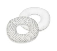 Coussin Rond Post Natal Carreaux Gris Blanc