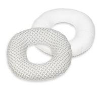 Coussin Rond Post Natal Carreaux Gris Blanc