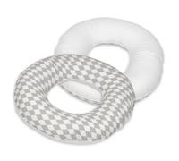 Coussin Rond Post Natal Losanges Gris Et Blancs Blanc