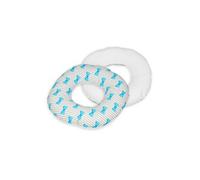 Coussin Rond Post Natal Noeuds Papillons Blanc