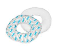Coussin rond post natal noeuds papillons blanc Multicolore G