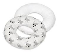 Coussin Rond Post Natal Renards Blanc