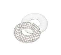 Coussin Rond Post Natal Triangles Blancs Et Gris Blanc