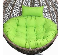 Coussin Rond pour Fauteuil Rotin, éPais Coussin pour Fauteuil Suspendu Exterieur Jardin, Lavable Coussin de Chaise Suspendue, AntidéRapant Coussin pour Hamac Chaise SuspenduGreen Yadlan