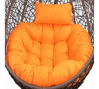 Coussin Rond pour Fauteuil Rotin, éPais Coussin pour Fauteuil Suspendu Exterieur Jardin, Lavable Coussin de Chaise Suspendue, AntidéRapant Coussin pour Hamac Chaise Suspendu Orange Yadlan