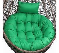 Coussin Rond pour Fauteuil Rotin, éPais Coussin pour Fauteuil Suspendu Exterieur Jardin, Lavable Coussin de Chaise Suspendue, AntidéRapant Coussin pour Hamac Chaise SuspenduDeep Green Yadlan