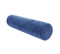 Coussin Rond pour lit, Oreiller de Corps Long pour Adultes Velours Canapé Cylindrique, Coussin Traversin pour lit, Canapé - Soutien du Cou et des Lombaires avec Housse Amovible(Navy blue,10cm*50cm)