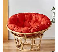 Coussin rond rembourré pour chaise de jardin, siège épais rempli d'œufs, balançoire hamac intérieur/extérieur, design touffeté noir confortable pour la détente et la décoration de terrasse