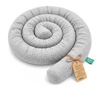 Coussin serpentin XXL 150 cm - bordure de lit, coussin d’allaitement décoratif, protection de lit, fait main, gris