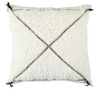 Coussin Sherpa Tressé "Crush" 40x40cm Blanc Blanc G