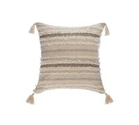- Coussin Shine Carré avec Pompons 59x59cm - Beige - Shine