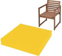 Coussin Siège 5cm Haute Densité (50D) - Imperméable, Anti-Glisse Et Lavable Machine, Confort Nuageux pour Jardin/Bureau/Voiture, Protection Coccyx(Yellow,18"x18"(45x45cm))