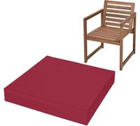 Coussin Siège 5cm Haute Densité (50D) - Imperméable, Anti-Glisse Et Lavable Machine, Confort Nuageux pour Jardin/Bureau/Voiture, Protection Coccyx(Red,16"x16"(40x40cm))