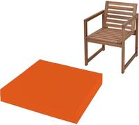 Coussin Siège 5cm Haute Densité (50D) - Imperméable, Anti-Glisse Et Lavable Machine, Confort Nuageux pour Jardin/Bureau/Voiture, Protection Coccyx(Orange,18"x18"(45x45cm))