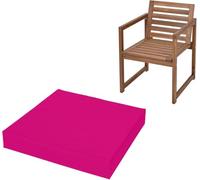 Coussin Siège 5cm Haute Densité (50D) - Imperméable, Anti-Glisse Et Lavable Machine, Confort Nuageux pour Jardin/Bureau/Voiture, Protection Coccyx(Pink,24" x24"(60x60cm))