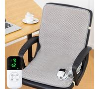 Coussin Siege Chauffant, Couvre-Sièges Chauffants avec Minuterie de 12 h et 9 Températures Réglables, Heating Pad D'hiver pour Bureau