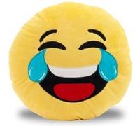 Coussin smiley pleure de rire Jaune G