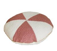 Coussin style cirque en bou vec élégante bordure dorée ecru
