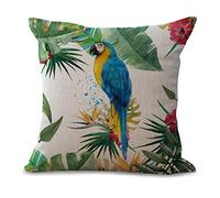 coussin style Tropical animaux sauvages Série Arbre Ours Zebra Parrot Rouge Flamingo Lion Taie d'oreiller Home Bar Club de voiture Lit canapé Décor coussin （45 x 45 cm) My-a1083-01