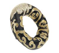 Coussin Support Anneau en Coton de Bol Chantant Tibétain Noir