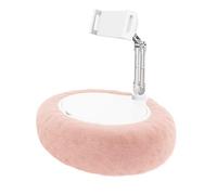 Coussin Support Téléphone, Support de Tablette Télescopique À Double Charnière, Angle Réglable, Support Détachable pour Une Seule Tasse, Design Universel pour Lit, Canapé, Bureau, Coiffeuse Pink